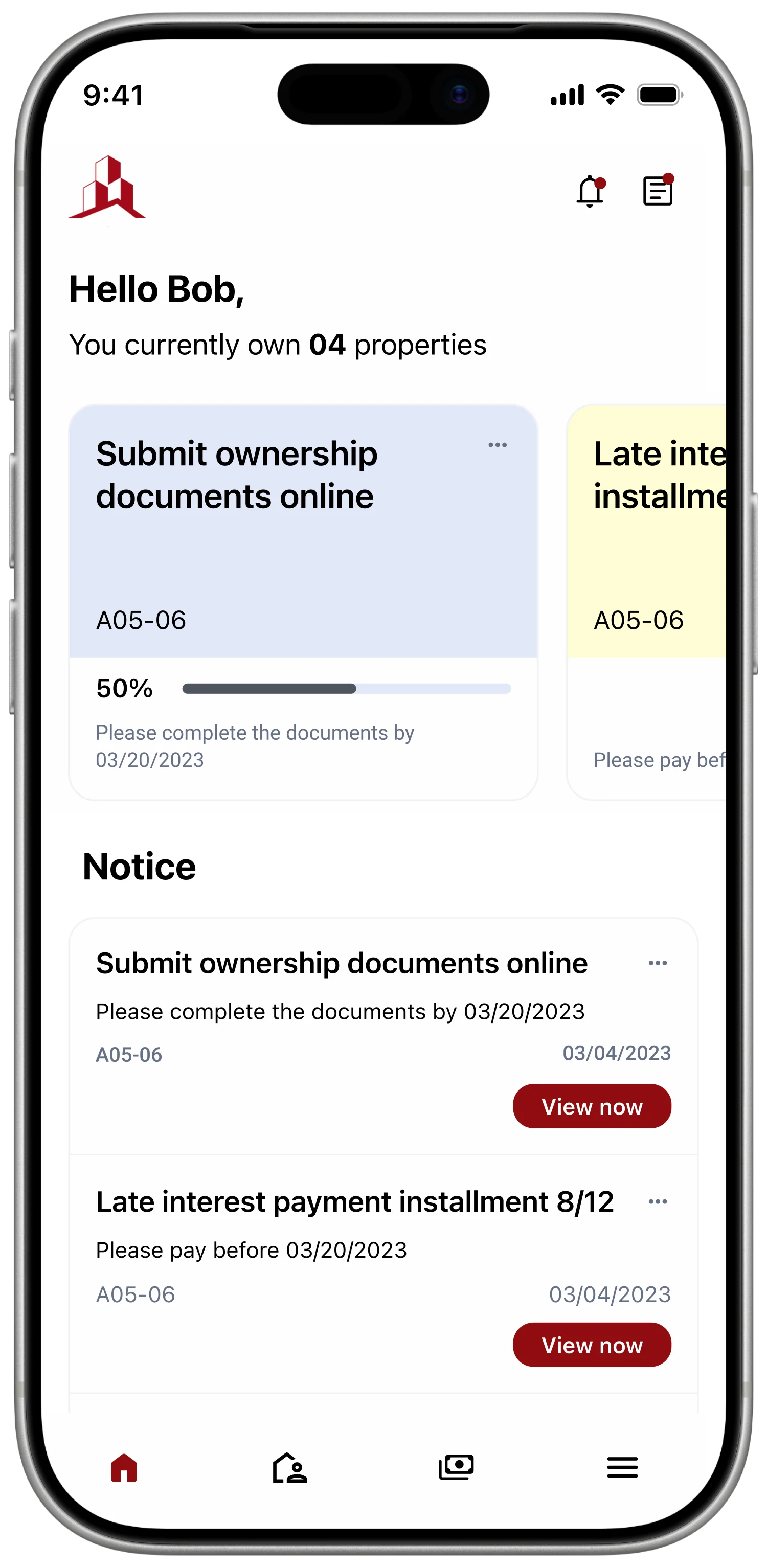 HousePlus post-purchase app — mockup screen 2 of 7.