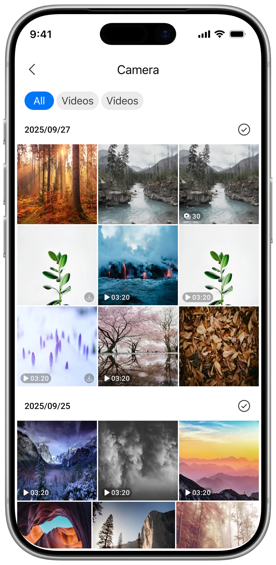 XIAN action camera companion app — mockup screen 1 of 13.