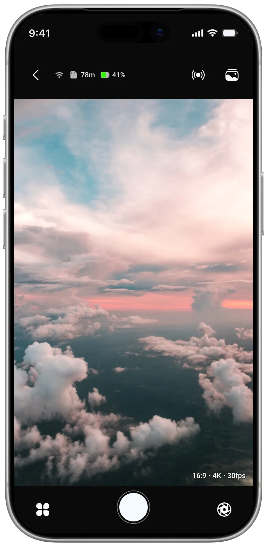 XIAN action camera companion app — mockup screen 7 of 13.